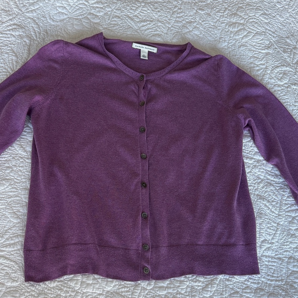 Banana Republic lavender cardigan